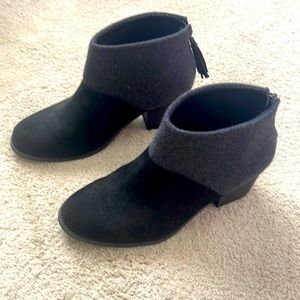 Toms Booties Black & Grey with Tassel